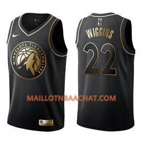 Maillot NBA Minnesota Timberwolves Andrew Wiggins 22 Nike Noir Golden Edition Swingman - Homme